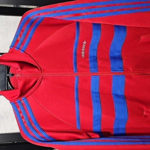 Adidas Red and Blue Track First TT Jacket Size Small NWT - Picture 4 of 11
